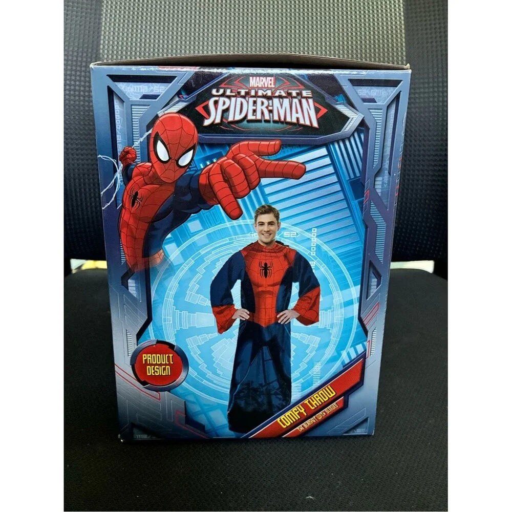 Marvel Spider-Man Adult Silk Touch Comfy Throw Blanket with Sleeves ONE SIZE NEW